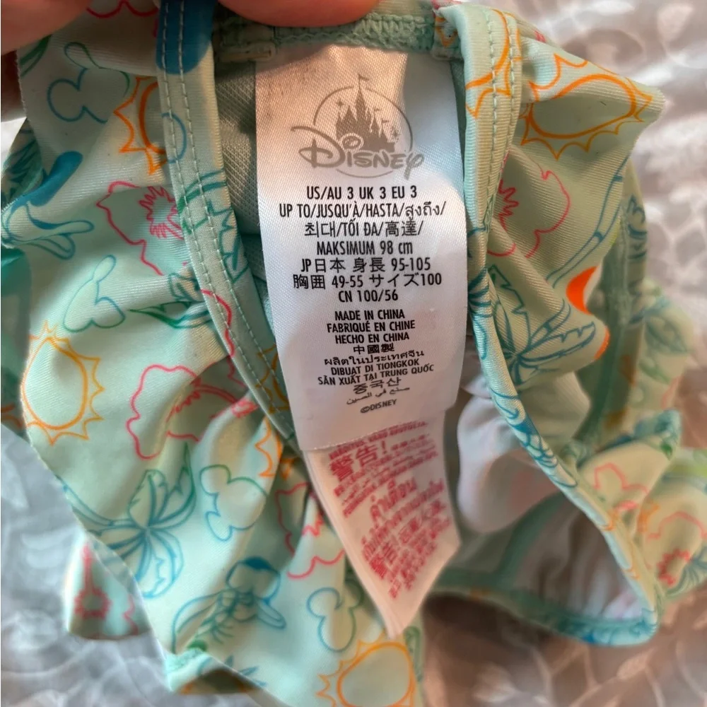 Mint Tropical Mickey Mouse One-Piece Swimsuit